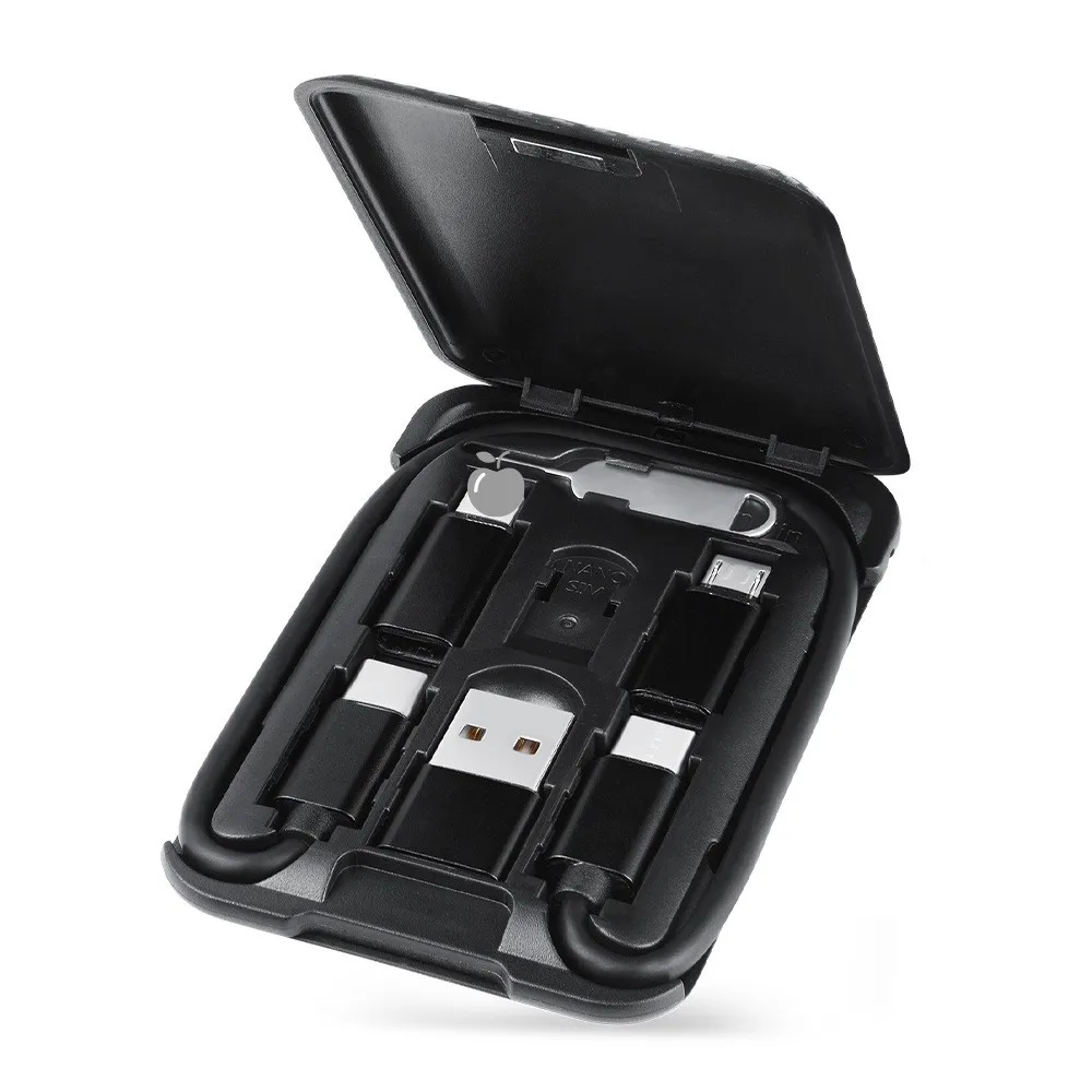 6 in 1 multi usb cable fast charger type box usb cable box for android mobile phones