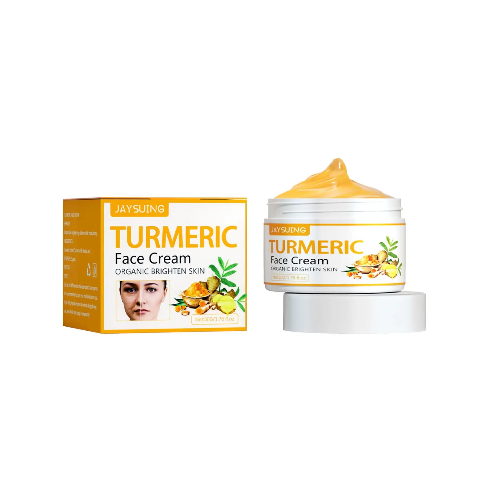 Wholesale 100% Natural Moisturizing Skin Repairing Facial Cream Turmeric Facial Cream For All Skin Types