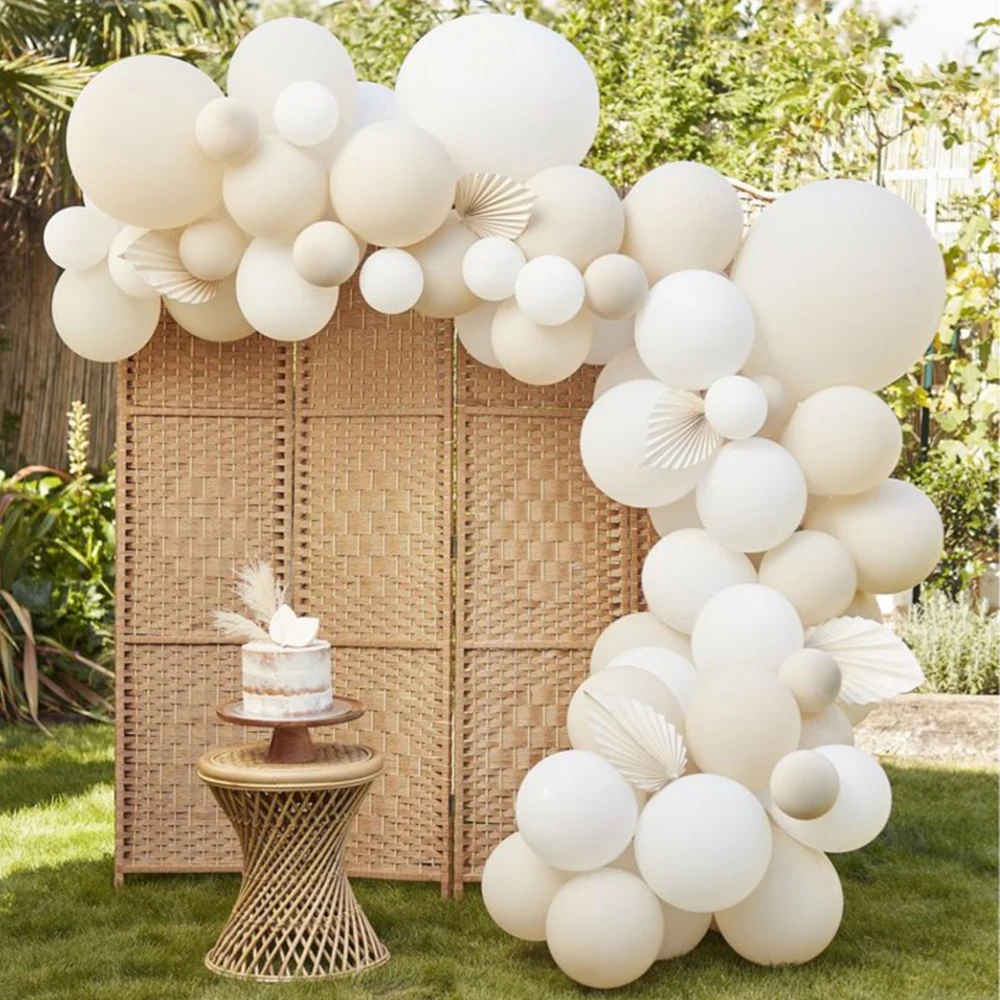 White Sand Balloons Matte White Balloon Arch Wedding Bridal Shower Baby Birthday Party Decoration Helium Balloons