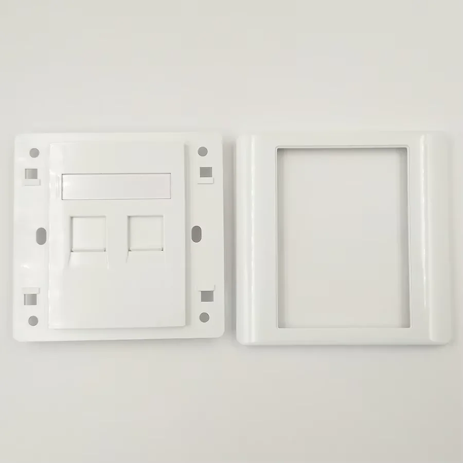 Dual Rj45 Ports Keystone Jack Cat5e/Cat6 Compatible Faceplate Wall Mount Connector and Clipsal Socket for Optimal Connectivity