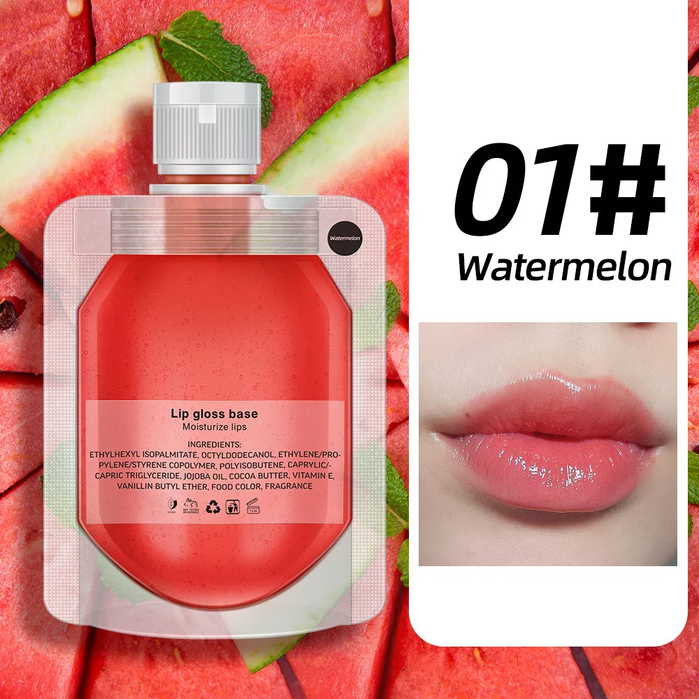 Wholesale Lip Plumper Gloss 10 Flavouring Oil Fruit Private Label Lip Care Colorful Tint Clear Vegan Pink Lip Plumper Oil Base