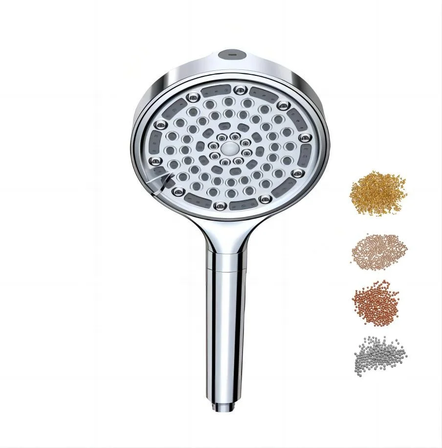 6 inch Handheld Shower Head with Filter 6 spray high pressure hard water shower filter