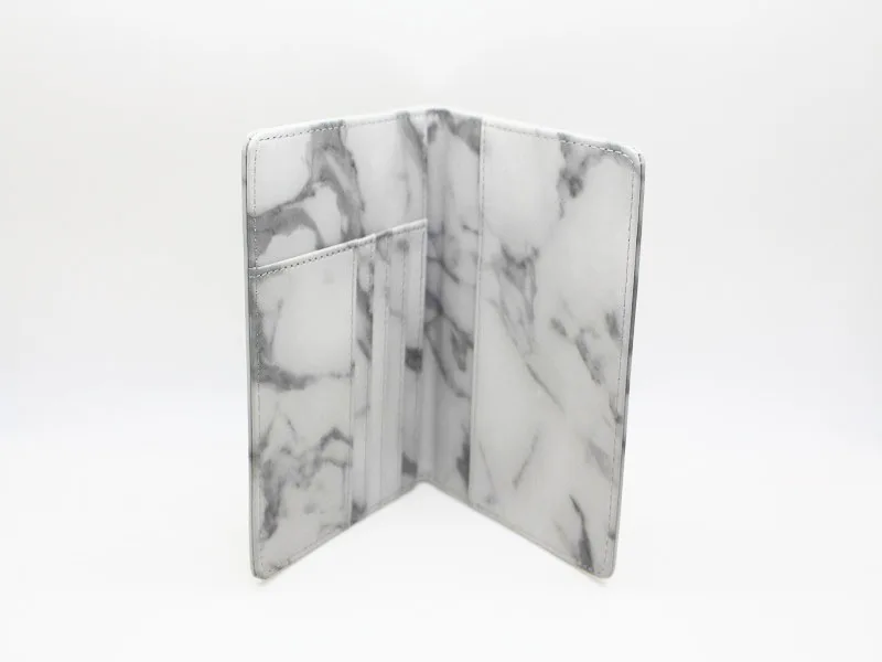 Amazon Hot Selling custom logo marble pattern PU leather RFID blocking passport holder