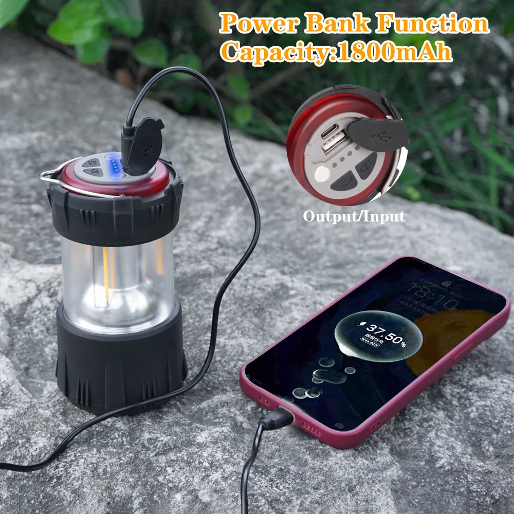 New  TYPE-C rechargeable waterproof IPX6 USB rechargeable  pony lamp outdoor atmosphere lighting led portable lamp tent lamp