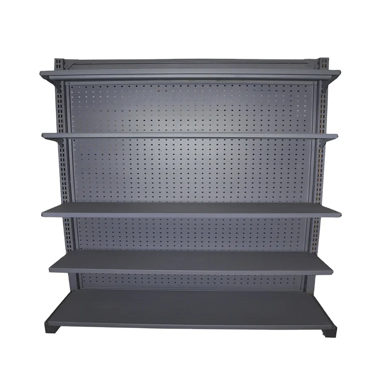 Metallic Material Single Side Feature Supermarket Back Net Shelf Shopping Mall Shelf