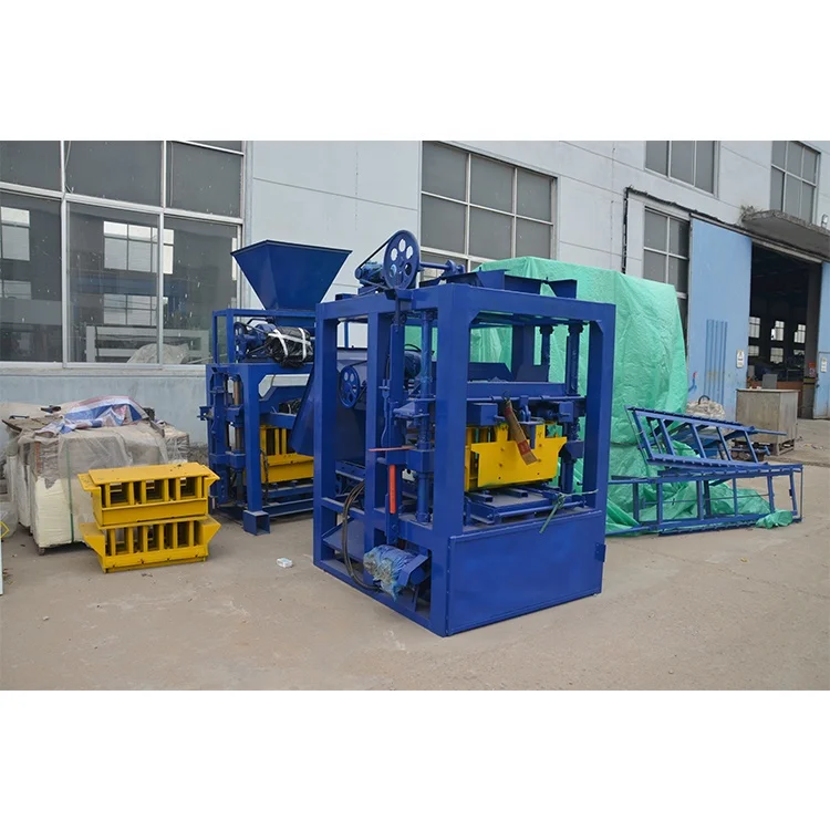 Hot style QTJ4-26 auto hydraulic 3600*1700*2560 mm no fired needs interlocking hollow concrete brick making machine for sale