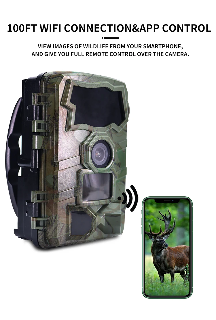 H888WIFI trail cameras with night vision motion activated huntingcamera wireless security camera system outdoor 4K wifi