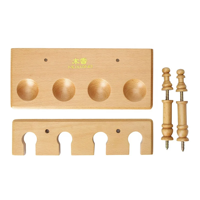 3/4/5 Seat Straight Wooden Tobacco Pipe Rack Custom Logo  Premium Smoking Pipe Holder
