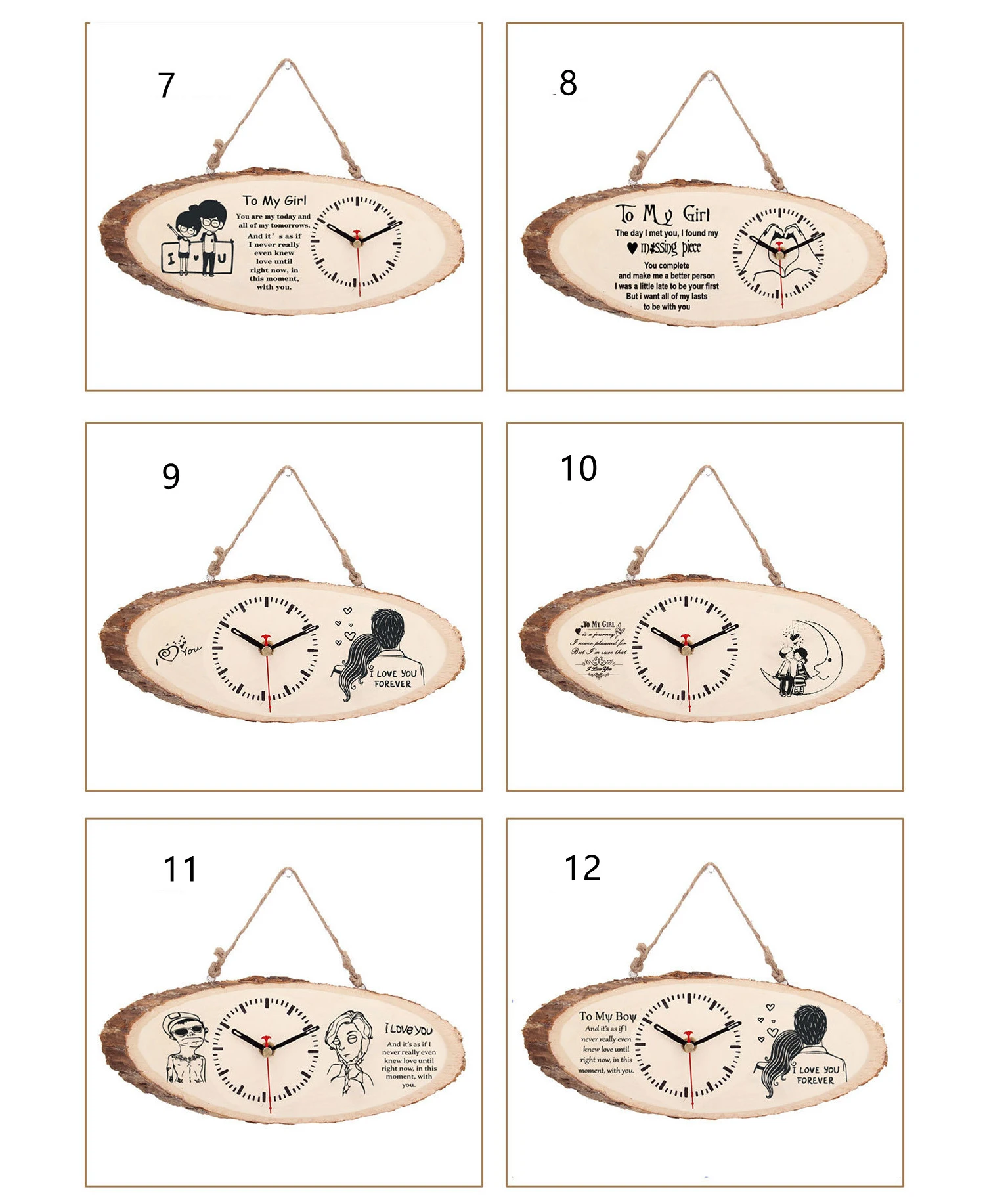 Wholesale/Customized Printing Wood Clock, Home/Office Ornamental Clock,Wooden Decorated Clock