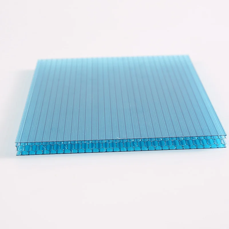 UV Coating Milky White Opaque Makrolon Polycarbonate Fiber Sheet Honeycomb Hollow Sheet