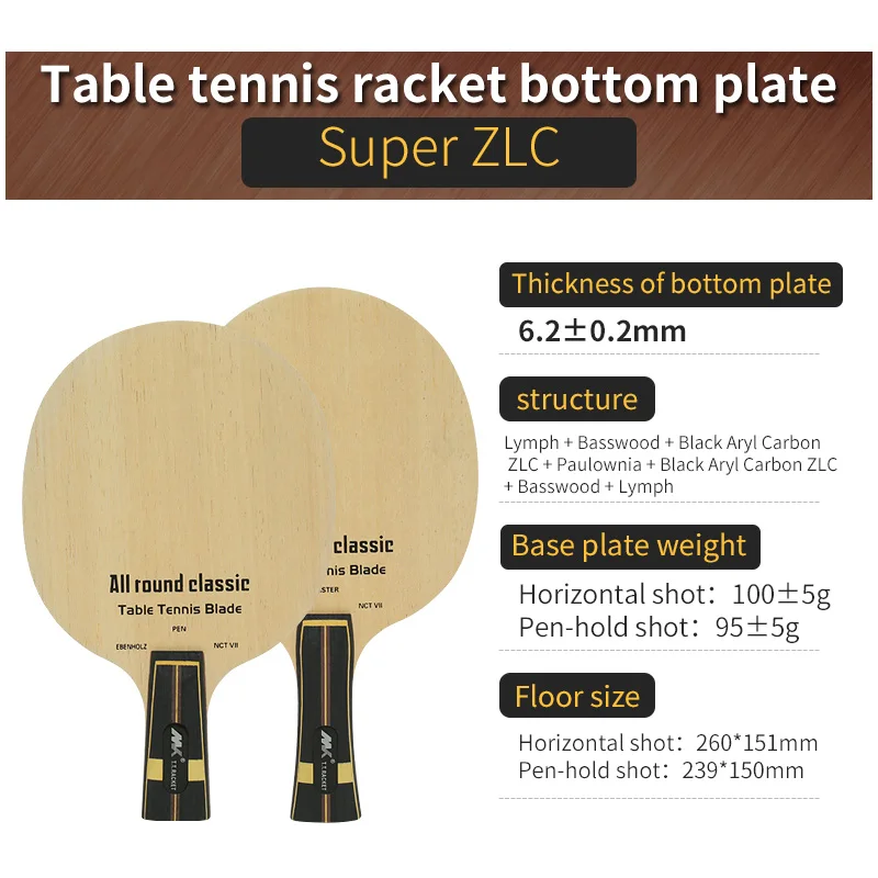 
Table Tennis Pure Wood Plus 5 Player Professional Pingpong Racket Cheap Table Tennis Blade Rubber Pimples In Grip Means Straig 