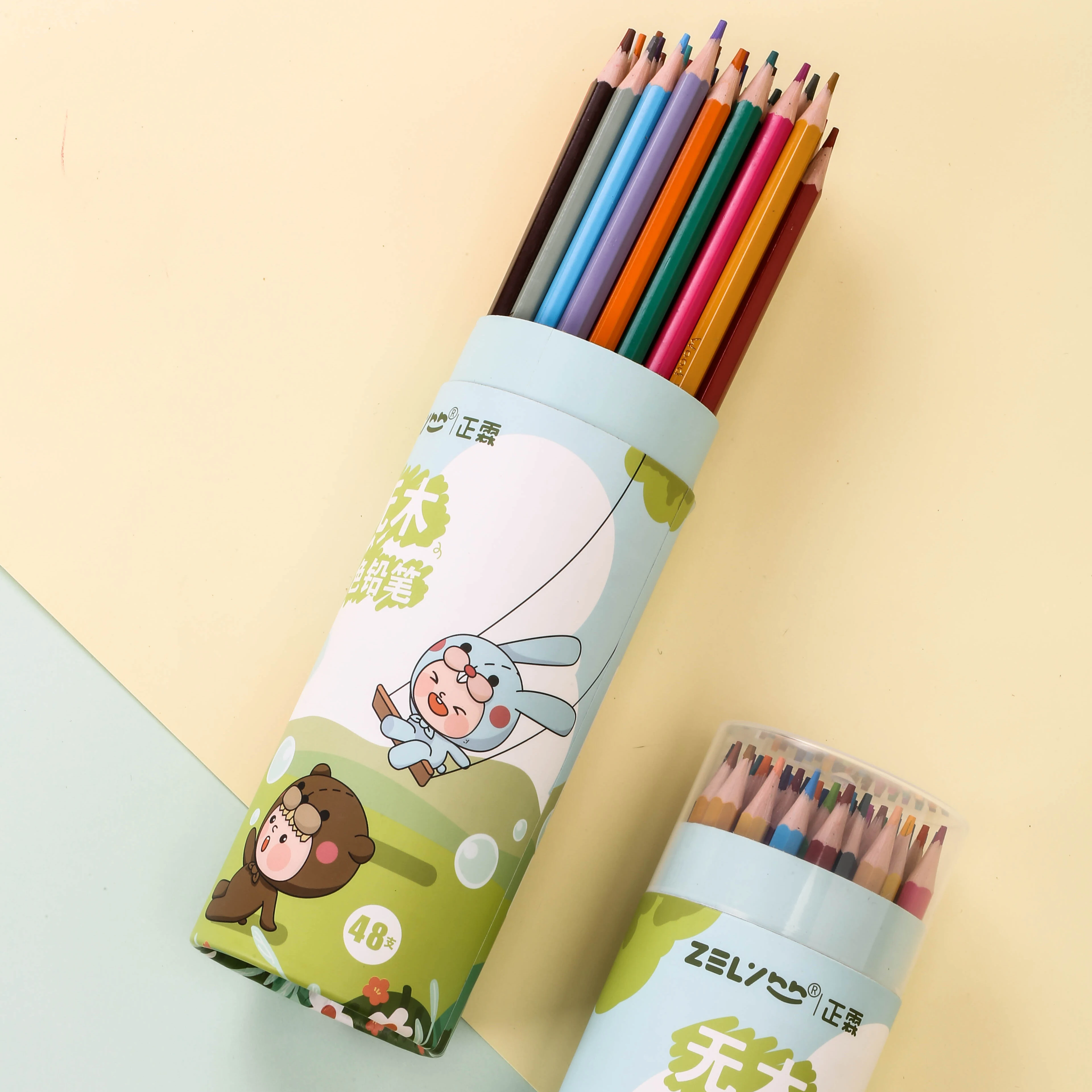 Hot sale 48 color professional artist tin box art set soft core colored pencils for coloring and sketching for adult children