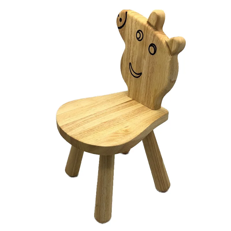 Двухступенчатый стул, деревянный детский мультяшный стул, скамейка со спинкой