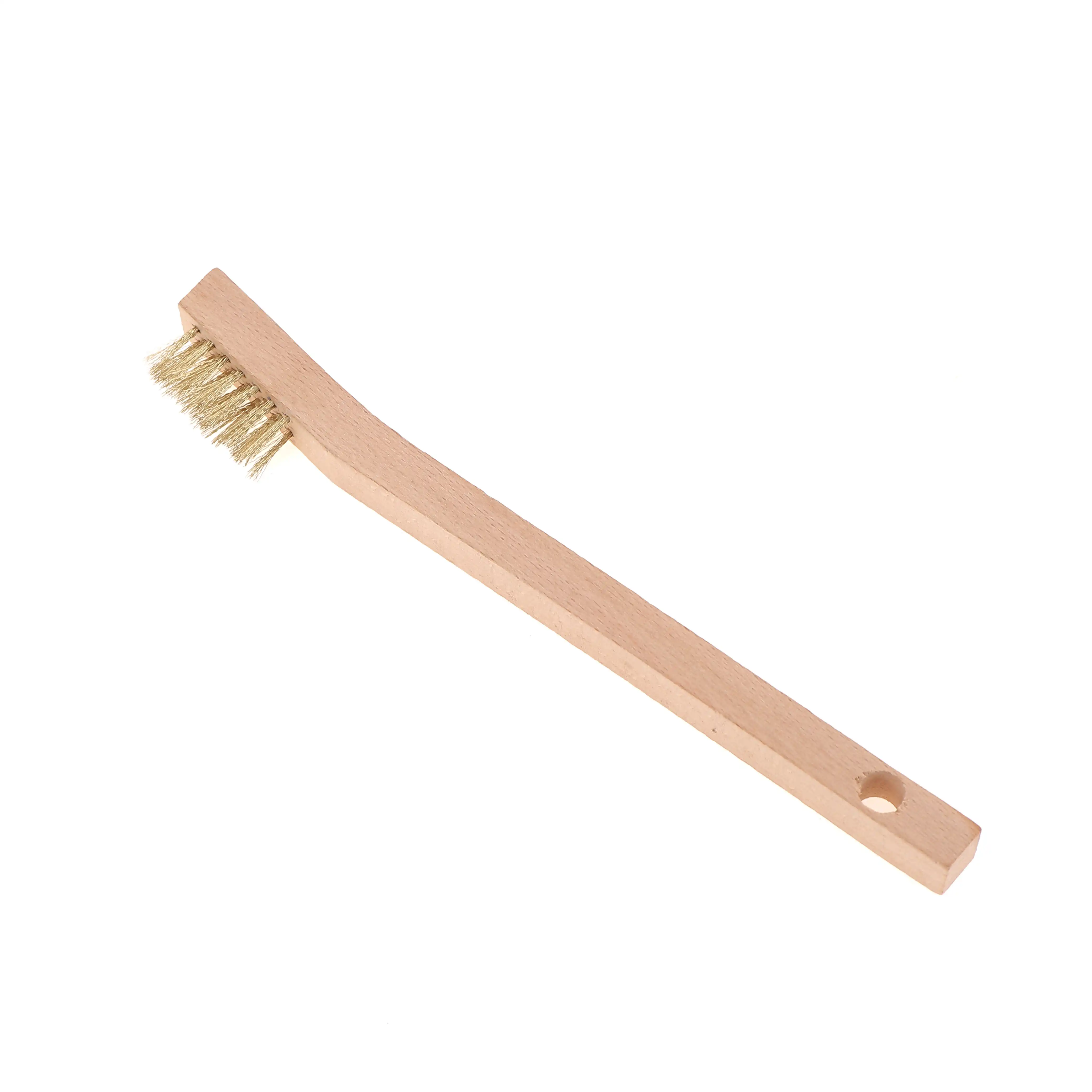 Rock climbing brush with wooden handle Brush to remove excess magnesium Brass Copper Wire Wood Plate Brush
