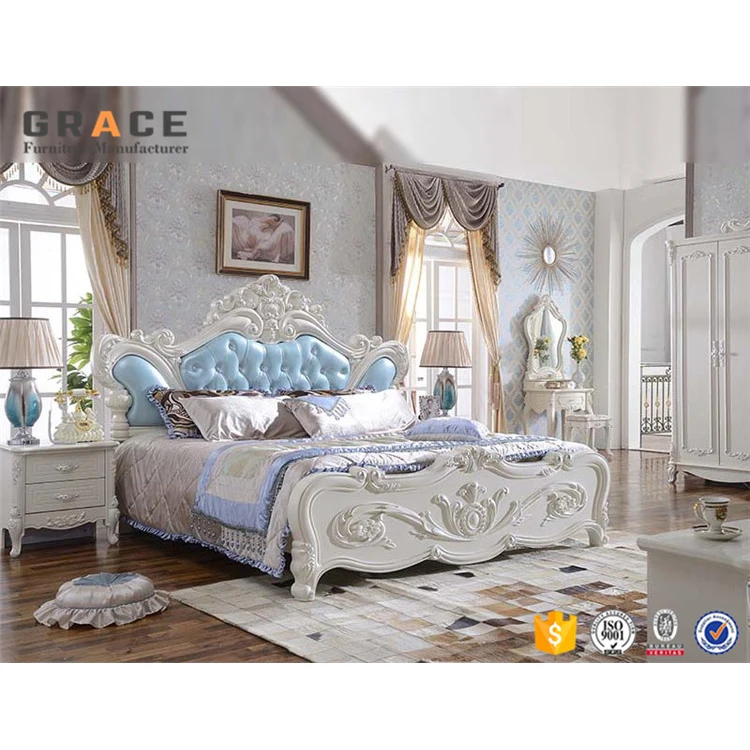 low price white ethiopian solid wood furniture bedroom hardware China