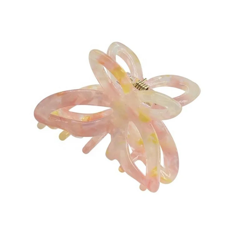 Fashion elegant super fairy dream color butterfly acetate hair claw clip for women