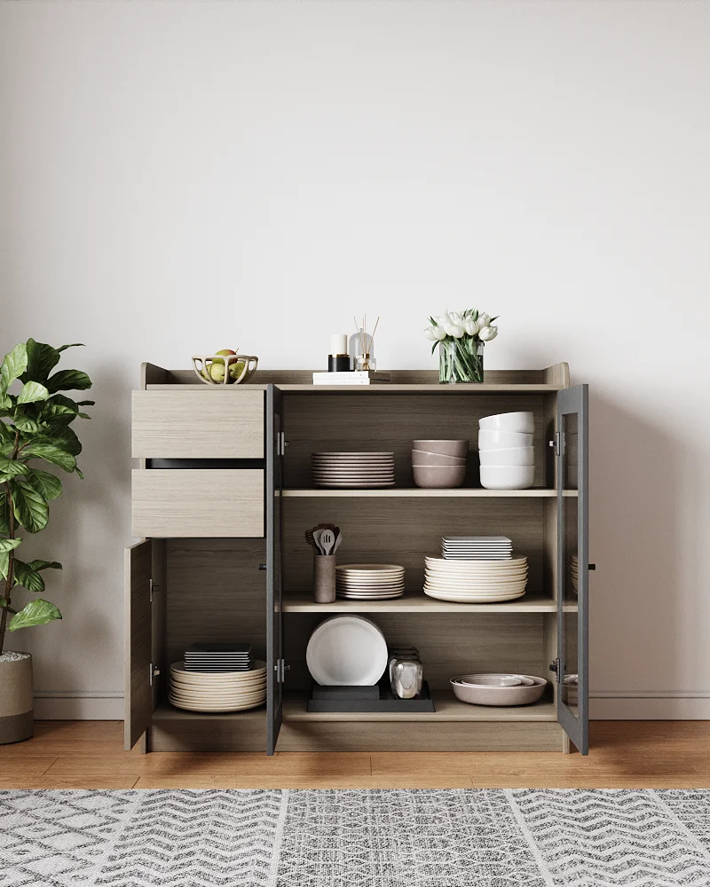 Dinning Room Wooden Storage Cupboards Organizer Home Luxury Kitchen Cabinet Modern Designs With Drawers