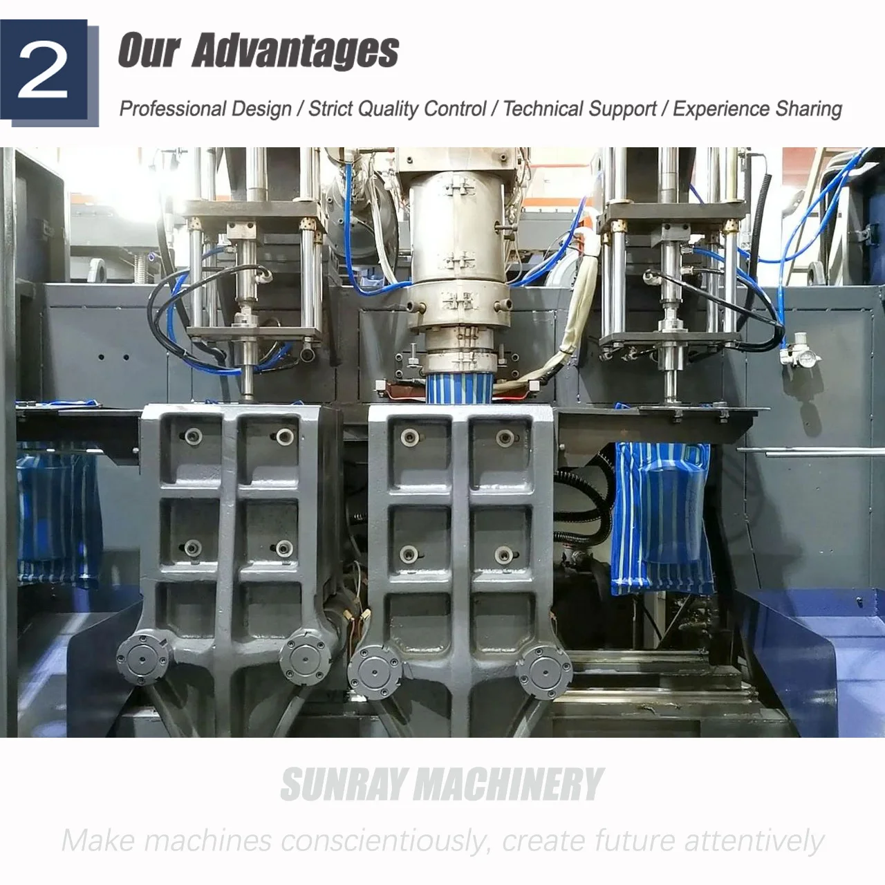 Double Color Stripes Plastic Kettle Making Machine 5L Extrusioin Blow Molding Machine Make Plastic Pot