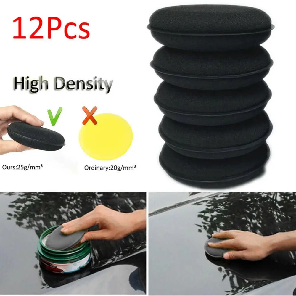 
12pcs High Density Car Waxing Polish Foam Sponge Detailing Applicator Pad 