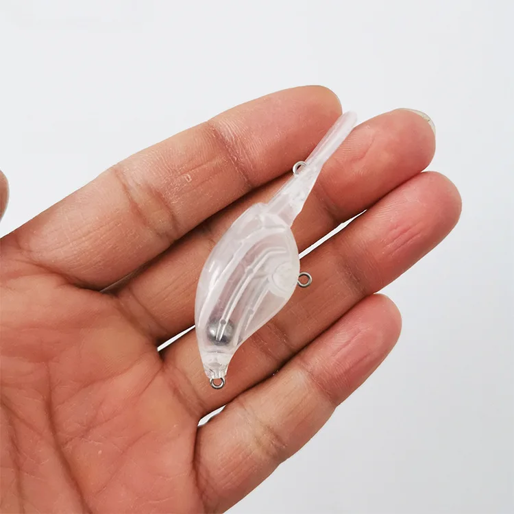 60mm 4.3g Unpainted Crank Bait Fishing Lure Body Blank Lure