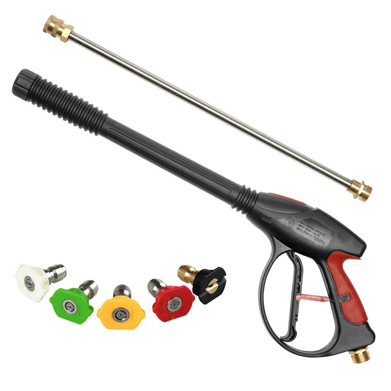 
4000 PSI High Pressure Car Water Washer Gun Pure Copper Interface Car Wash Spray Jet Gun Lance with Extension Wand 