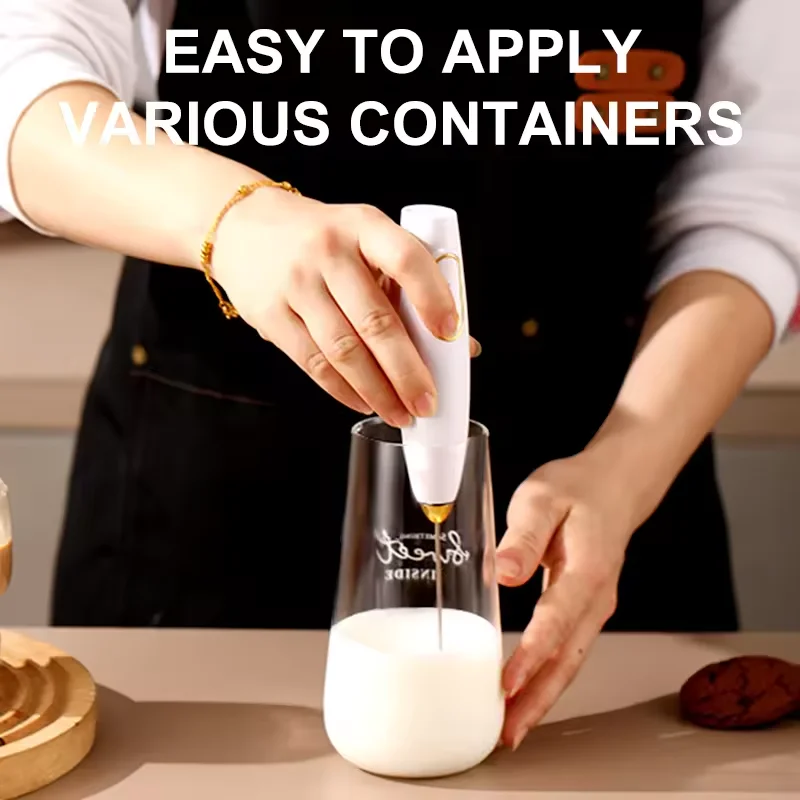 Handheld Milk Frother,Electric Foamer Blender for Drink Mixer,for coffee Matcha Chocolate Battery Operated Milk Whisk Frother