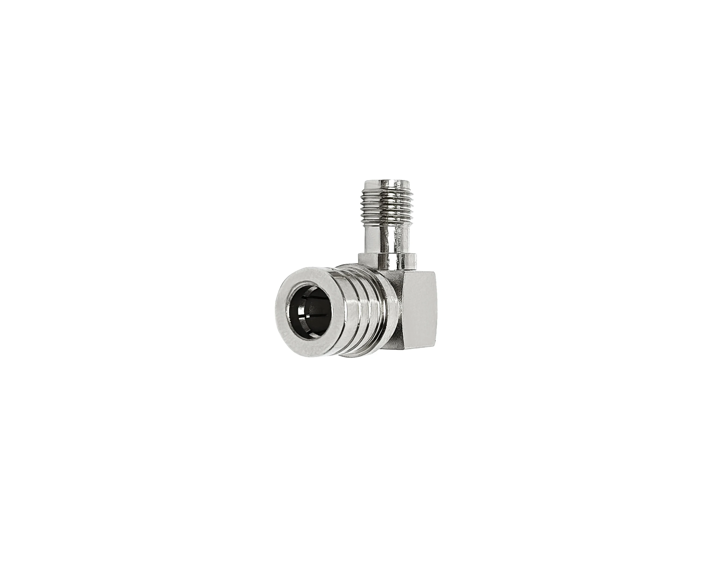 Factory Supplier RF Connector 0-18Ghz QMA Male Right Angle To SMA Connector SMA Female Connectors RA Coaxial TNC Cable Adaptor