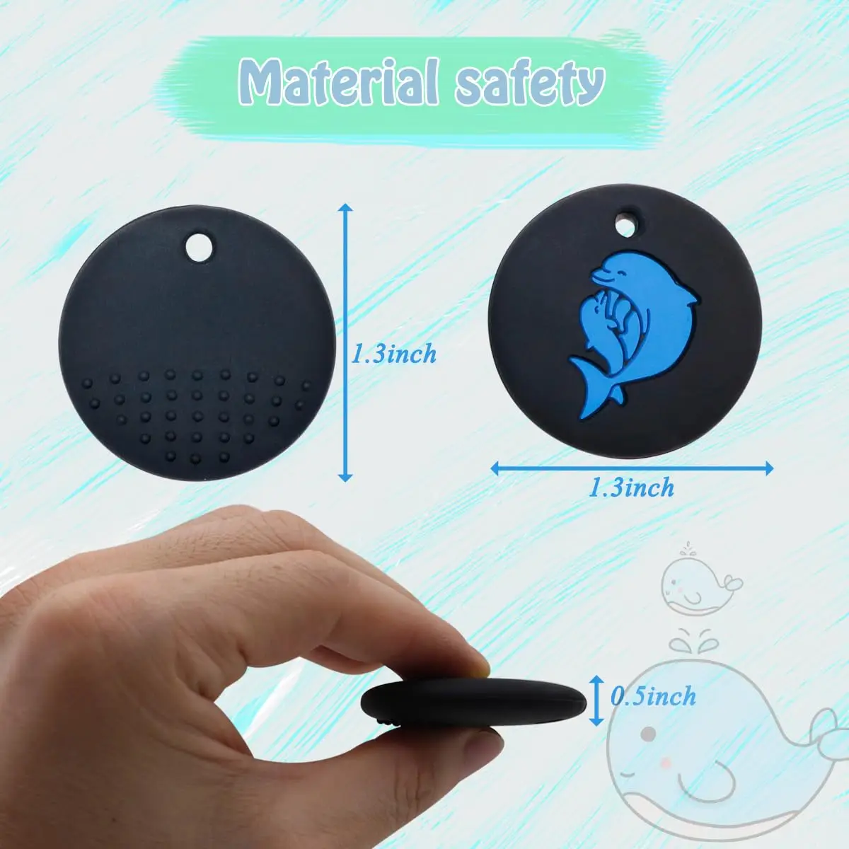 Silicone Chewy Necklaces for Child with Autism ADHD SPD PICA and Oral Motor Needs, Fidget Chewable Pendant for Boy and Girls