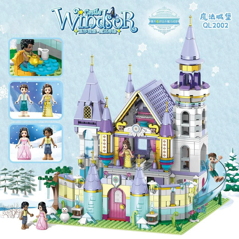 HW TOYS QL2002 1199PCS Girls Princess Castle House Construct Block Assembly Building Blocks Set