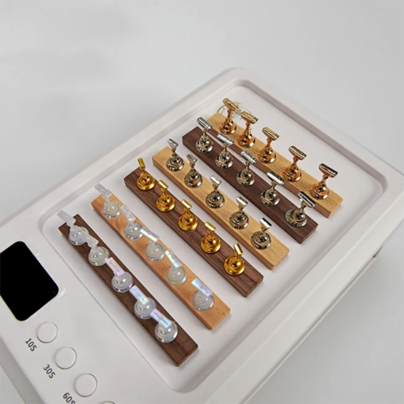 Gold Sliver Nail Art Showing Shelf Nail Practice Base False Nail Tip Display Holder Manicure Stand
