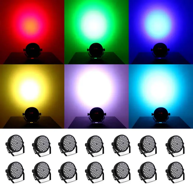 
54x3w RGB 3in1 Windmill Silent Fan Aluminum LED Slim Par Light 
