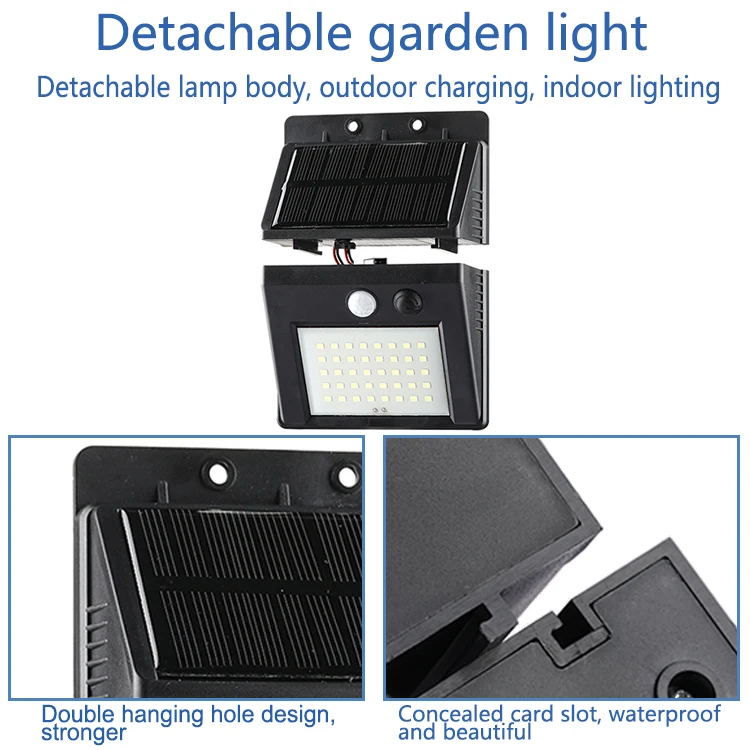 Rechargeable Battery Powered Waterproof IP65 Small 20 led PIR Plastic Solar Street Motion Solar Sensor Wall Light
