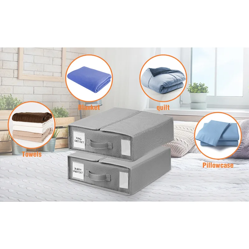 Fashion Wholesale Large Capacity Portable Sheet 4-piece Storage Bag for Household