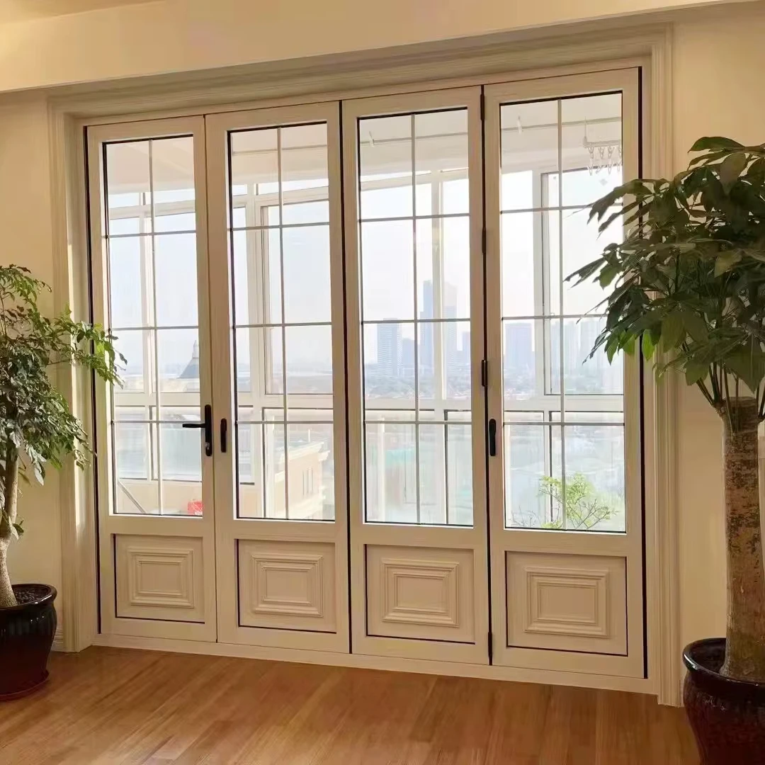 Factory Price High standard Room Dividers Glass Accordion Metal Bi Folding Doors