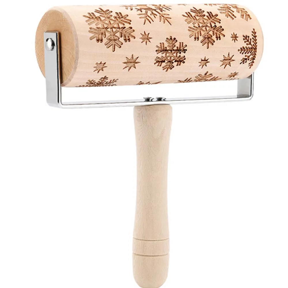 Customized Wood Pattern  Pastry Pizza Roller Non Stick Flour