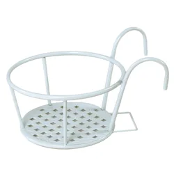 Подставка для растений без установки, металлическая стойка для цветочных горшков, держатель с вешалкой, подвесная на перила для украшения балкона