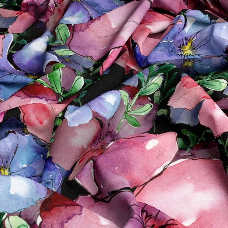 High Quality 95% Cotton 5% Spandex 4 Way Stretch Knit Jersey Custom Printed Cotton Fabric By The Yard