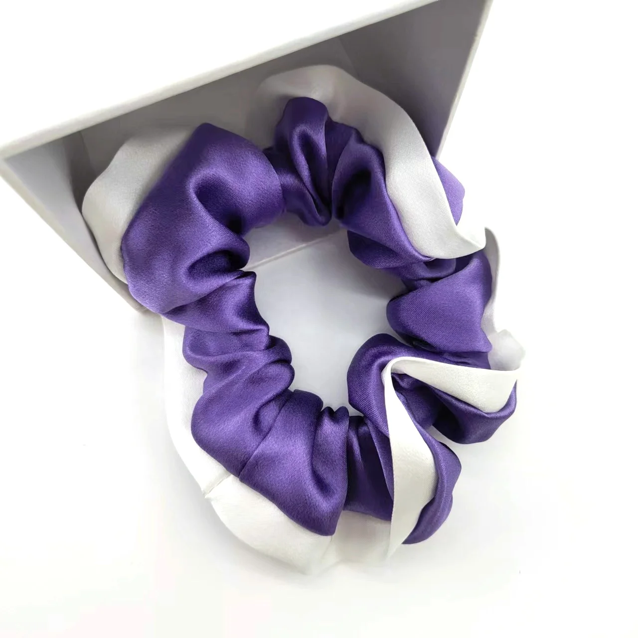 Private Label Multi-color Silk Scrunchie 19momme Size 100% Pure Silk Hair Tie