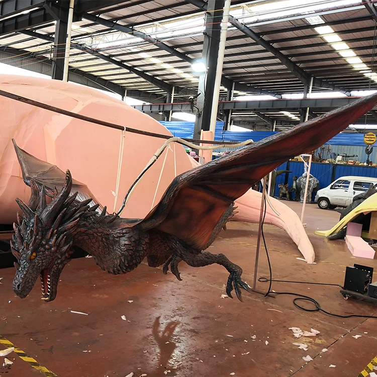 Realistic Artificial Customized Animatronic Flying Dragon Model  for sale