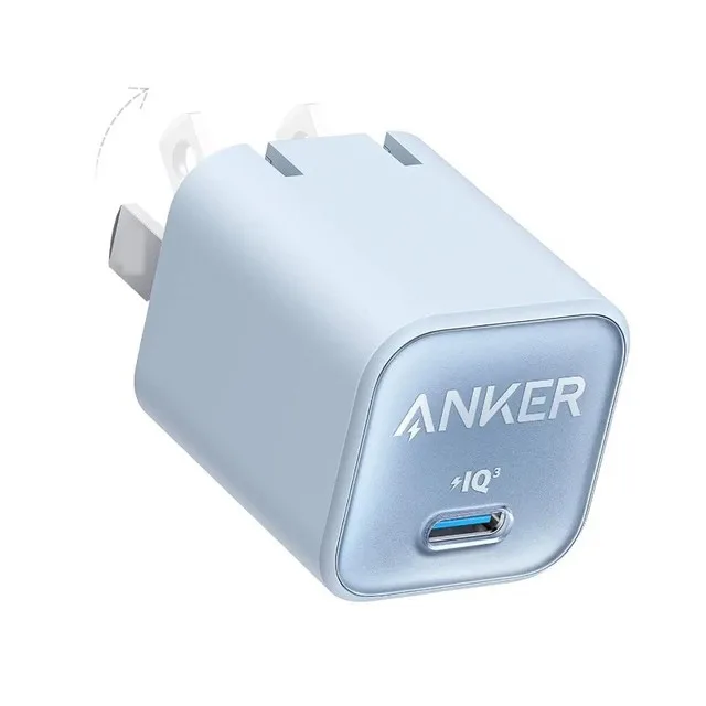 Anker USB C GaN Charger adapter 30W 511 Anker Nano 3 PIQ 3.0 Foldable PPS Fast Charger, for iPhone 14/14pro