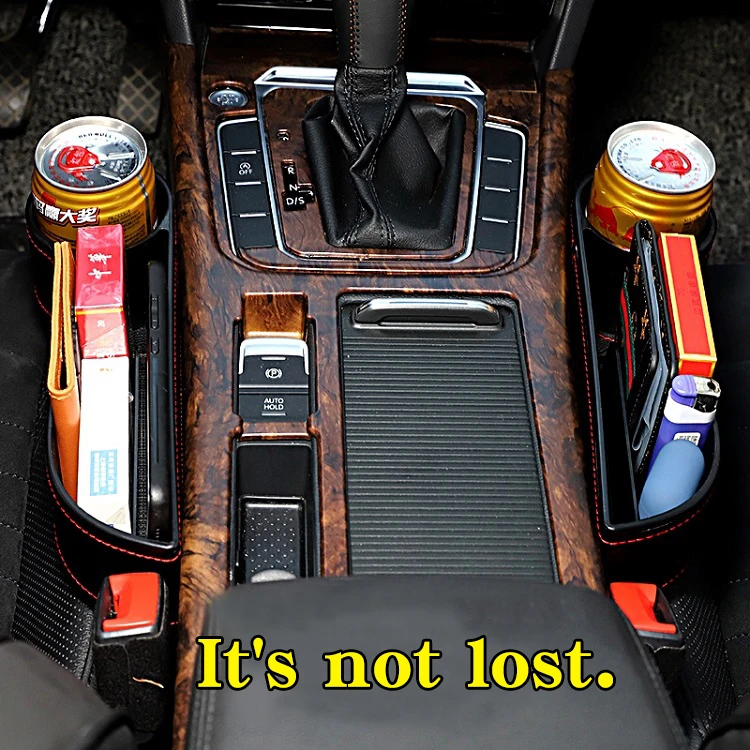 New PU car seat gap organizer car seat seam wedge leather storage box