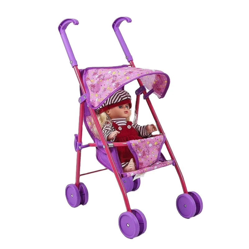 Lovely Made Of Iron Material Accessories Play House Baby Doll Stroller Toy