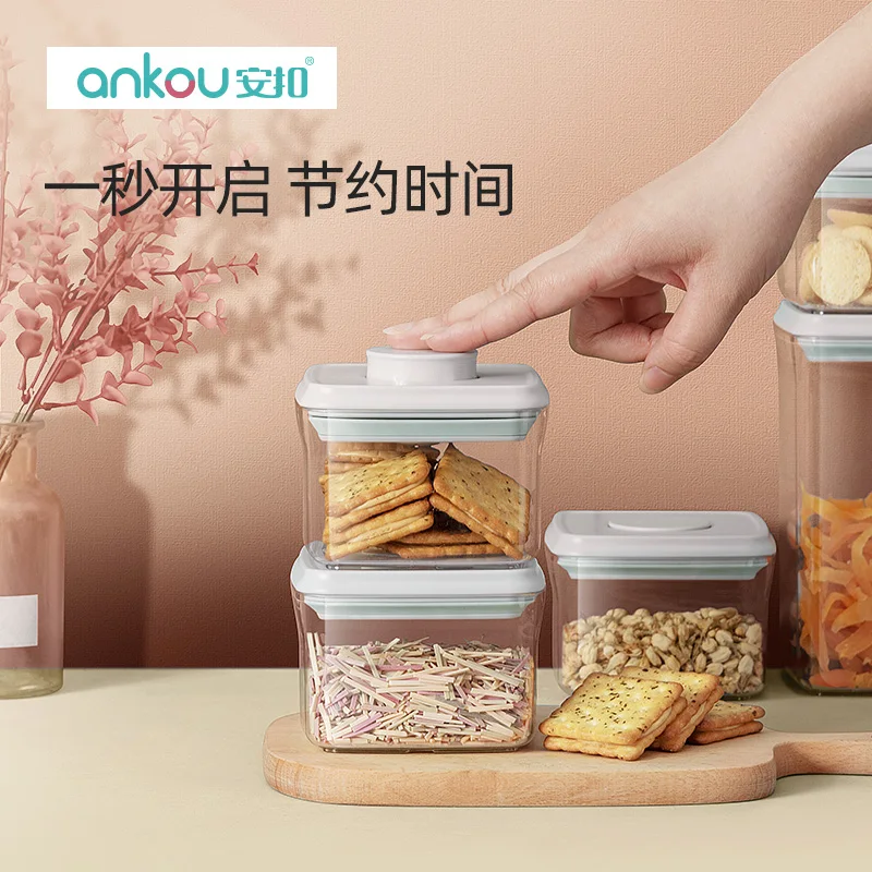 2 Pieces Set Best Price Easy Open and Lock Plastic Containers Storage Box Food Storage Boxes & Bins for Candy Snack