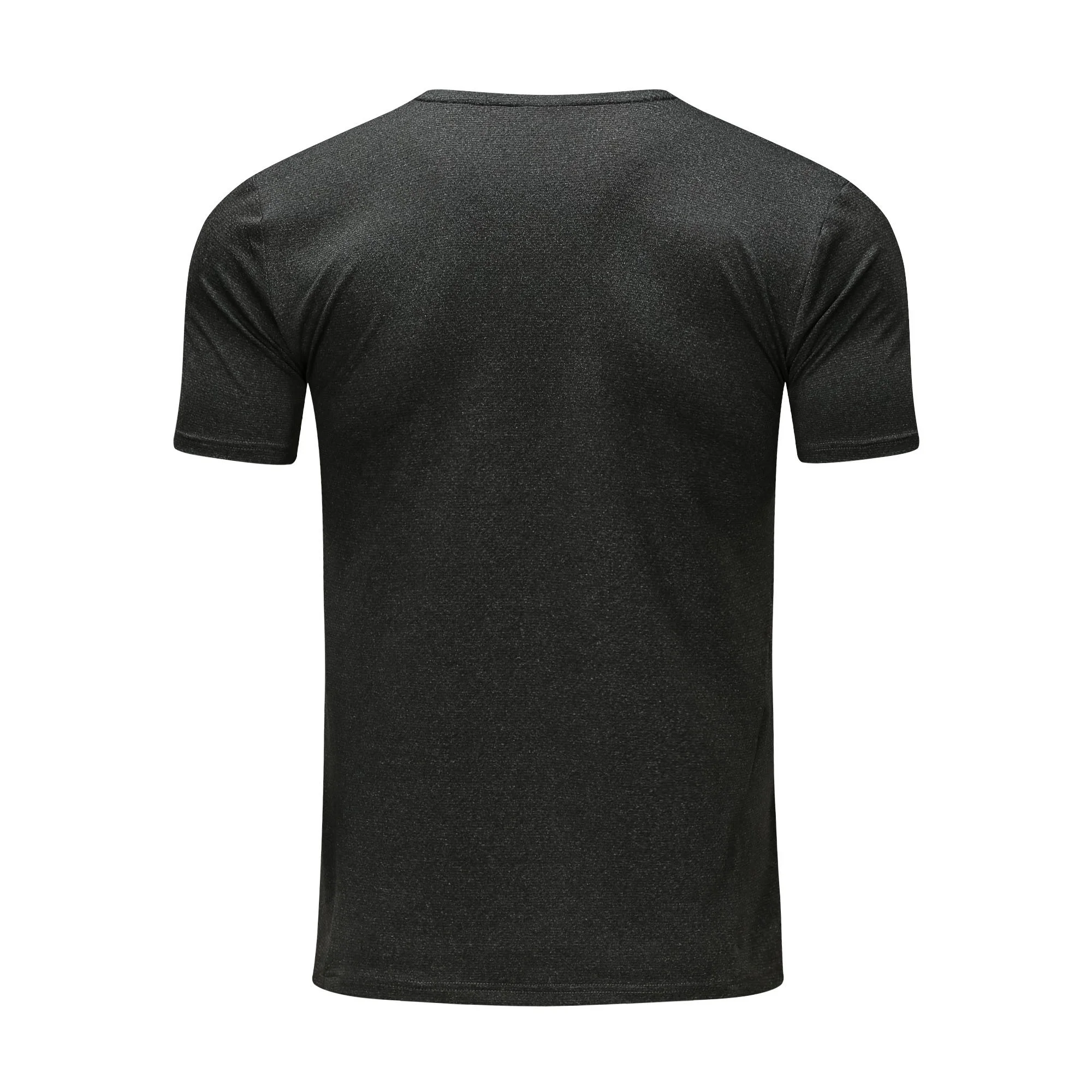 Wholesale hot selling black t-shirt with custom logo sports fitness workout t-shirt men
