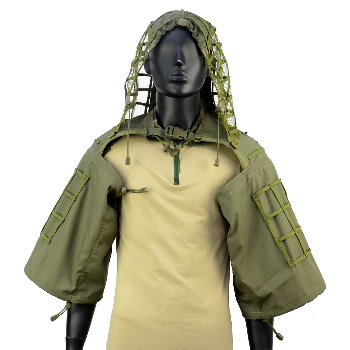 KIANG High Quality Tactical Ghillie Sniper Camouflage Suit Nylon Body Cloak for Outdoor Hunting