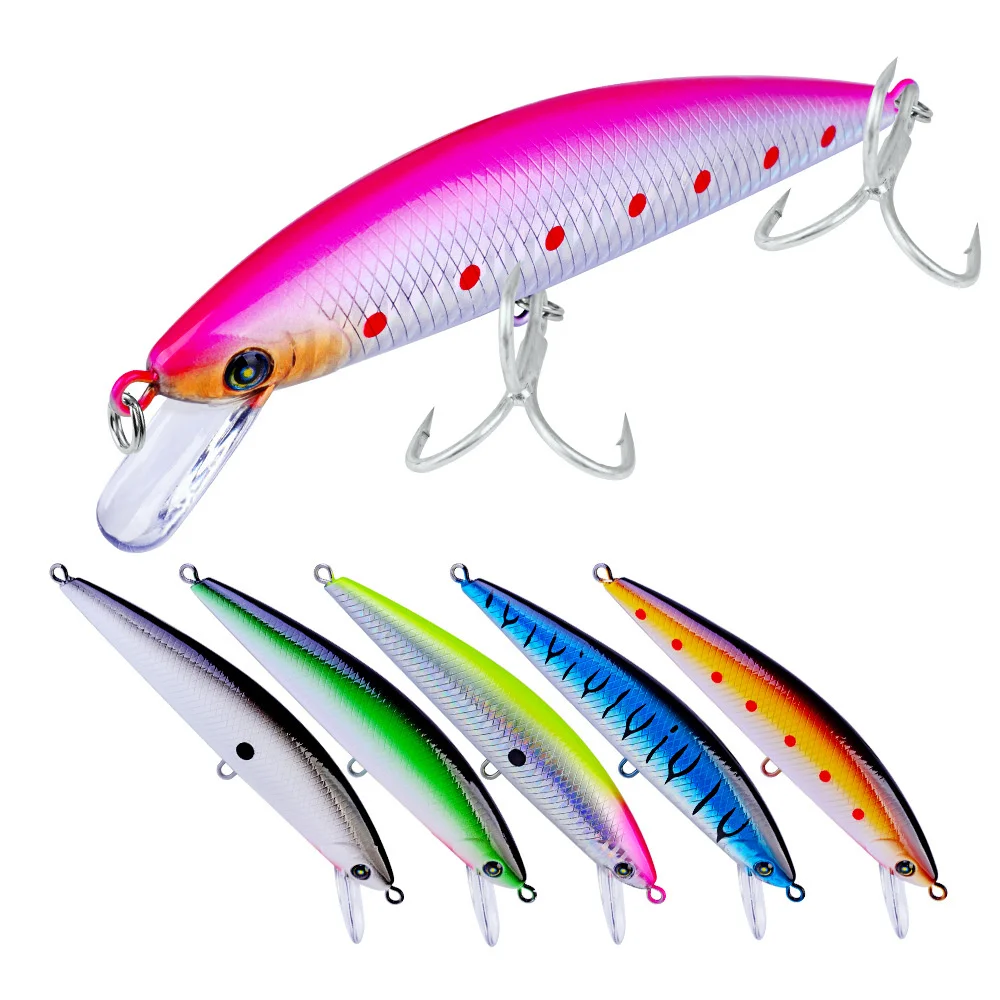 1PCS 13cm 41g Minnow Fishing Lure diving 0.8m -2.7m Minnow Hard Artificial Fishing Bait 3D Eyes Fishing Wobblers