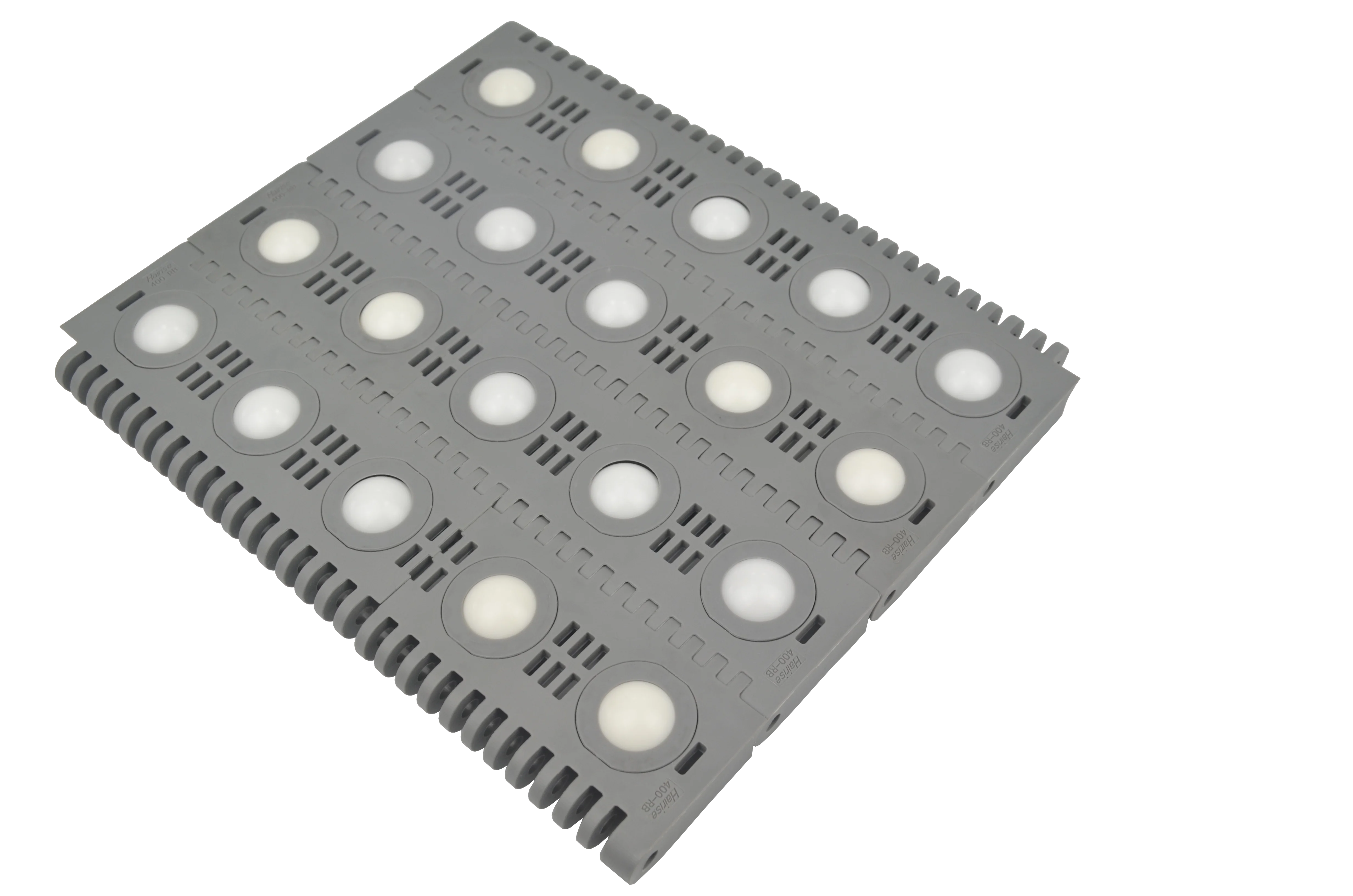 Food grade customized modular plastic conveyor belt for logistics in stock for sale