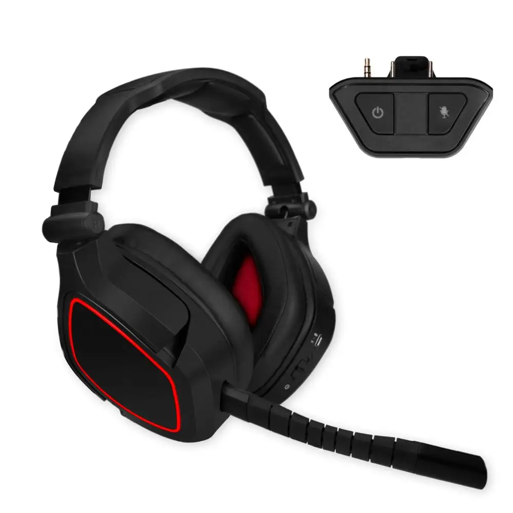 
Powerful 7.1 surround sound 2.4Ghz wireless gaming mic headsets big earmuffs wireless game headphones designed for Xbox one 