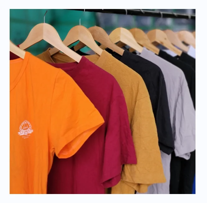 Hot Selling Second Hand Clothes From UK USA Women Men Mixed Clothing Summer Shirts Cotton Mixed Color