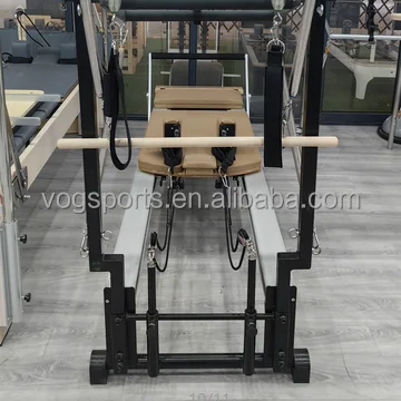 Gym Fitness Equipment Pilates Training Bed 2 In 1 Pilates Reformer Machine With Tower